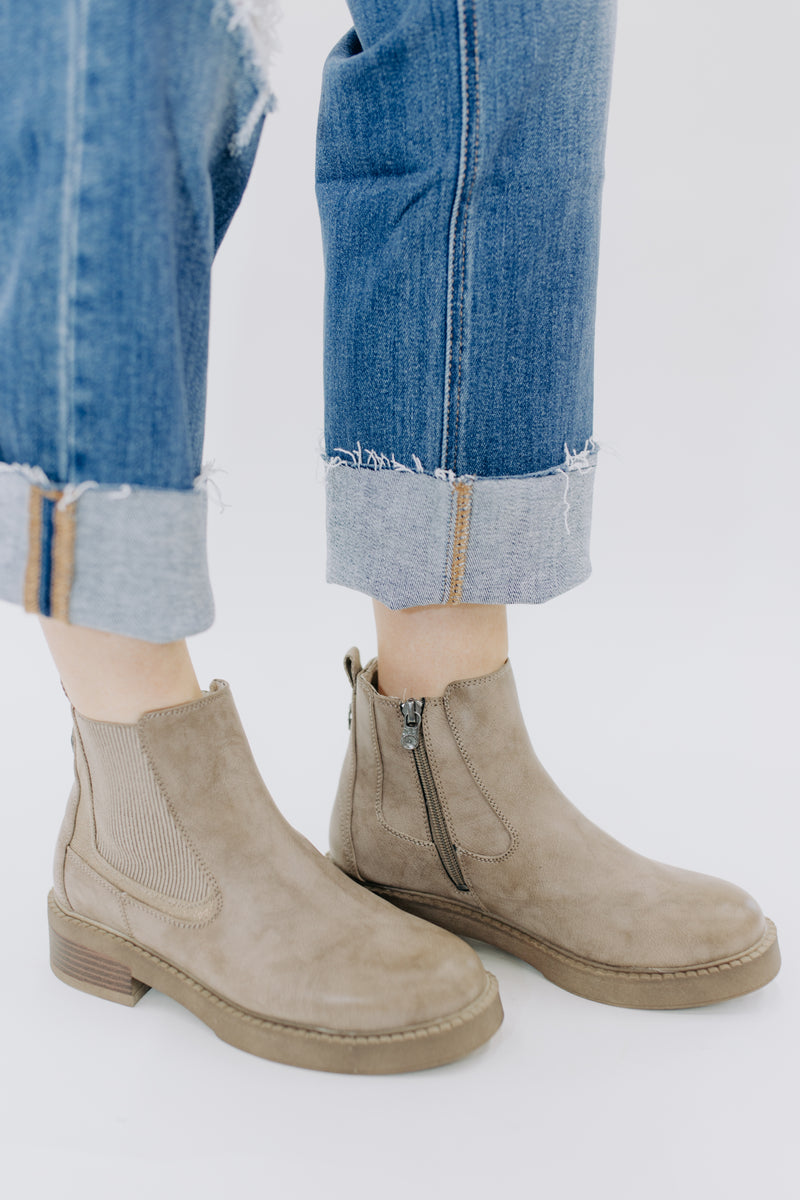 Blowfish Vera Ankle Boot in Mushroom Canvas