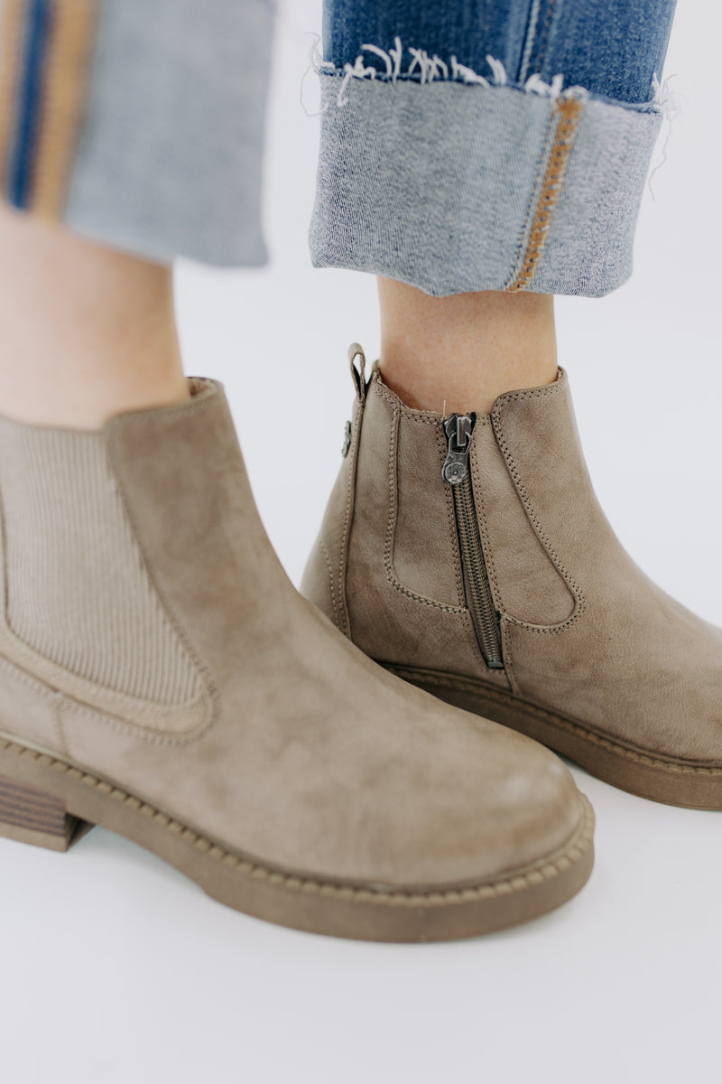 Blowfish Vera Ankle Boot in Mushroom Canvas