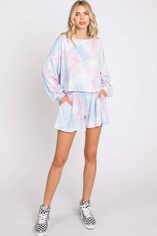Pastel Color Print Lounge Set