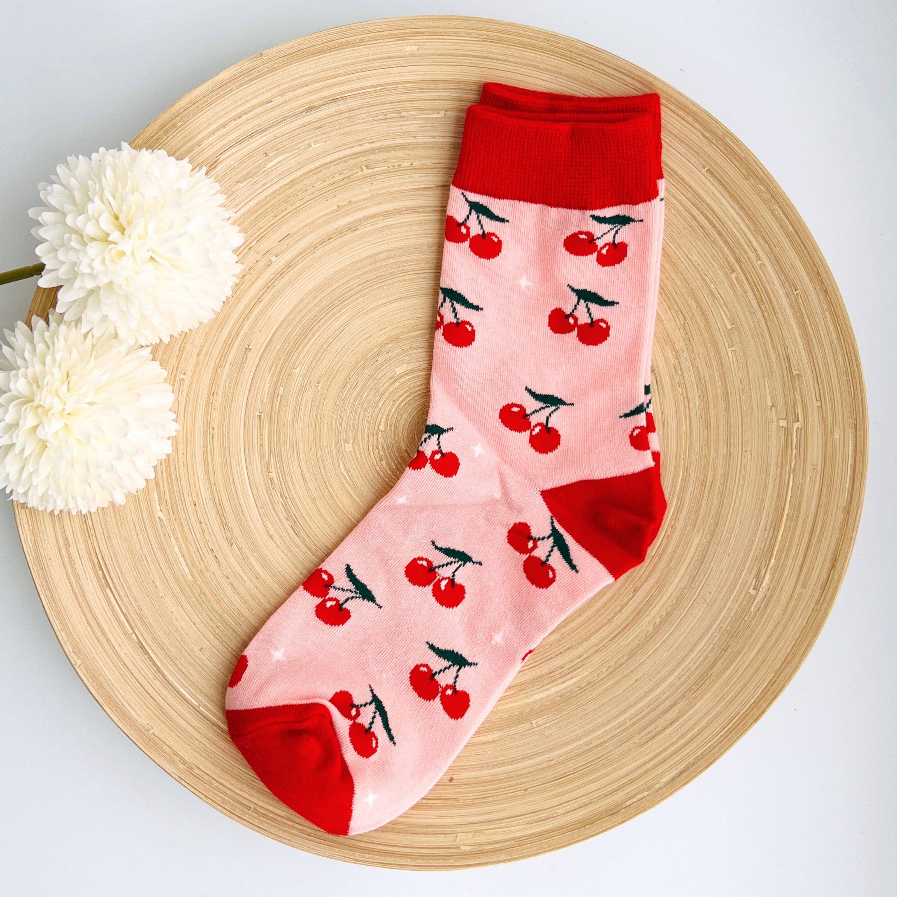 "Cherry" Socks | Cute Pink Socks | Inspirational Gift