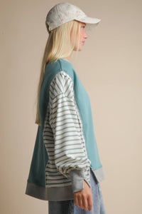 Oversized Striped Casual Knit Top