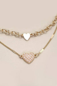 DOUBLE LAYER HEART NECKLACE