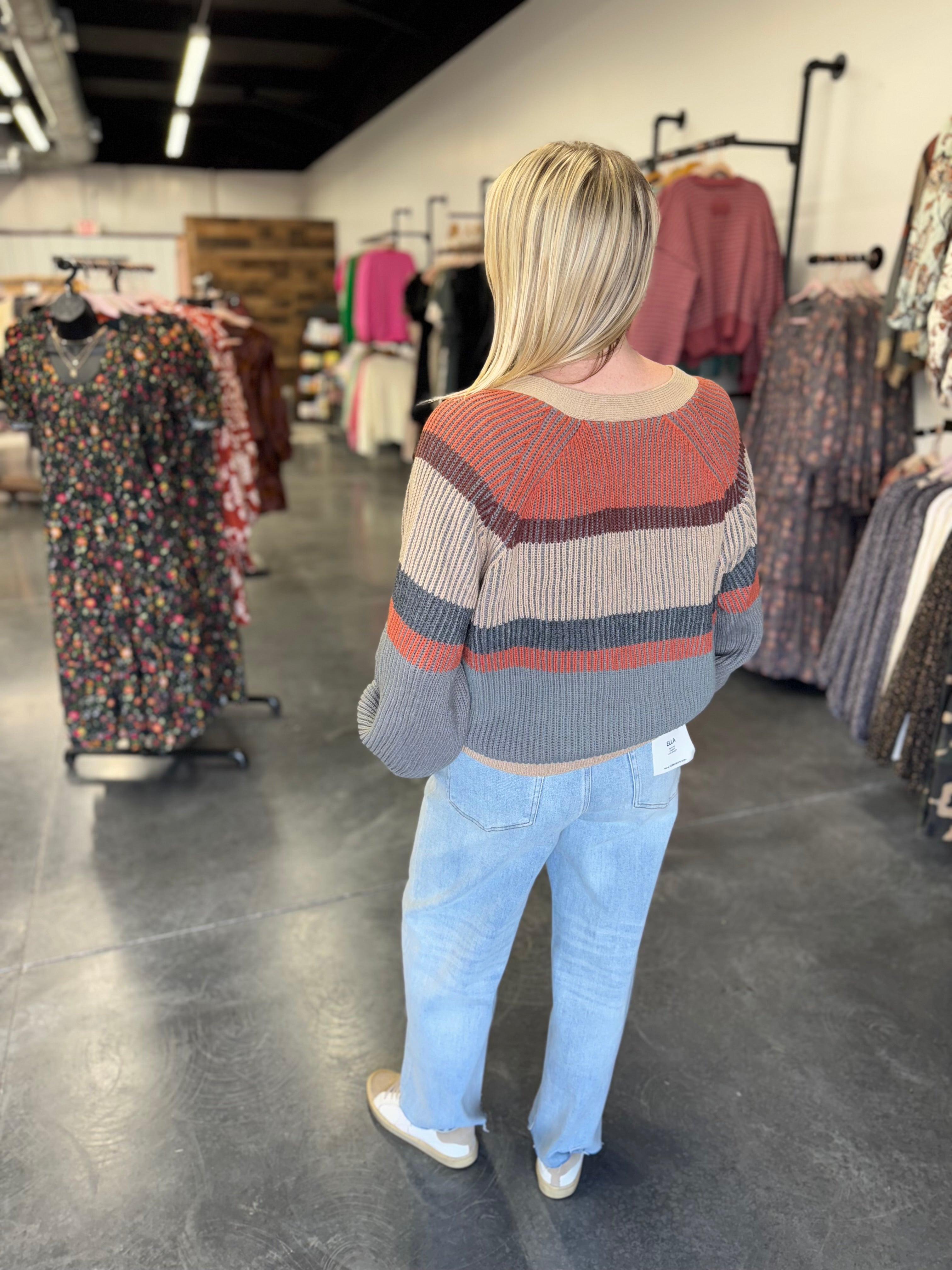 Color Block Cardigan
