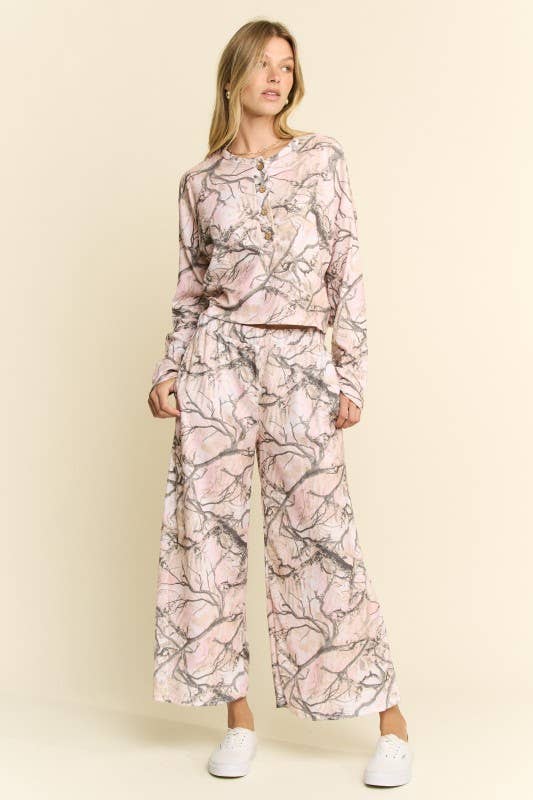 HUNTING CAMO LONG PANTS LOUNGE SET