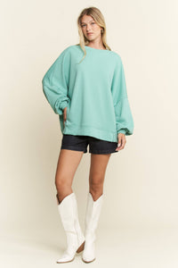 SOLID PASTEL DROP SHOULDER SWEATSHIRT