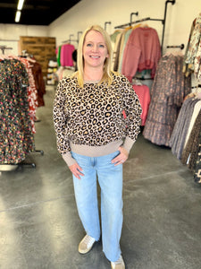 Leopard Pullover Knit Sweater