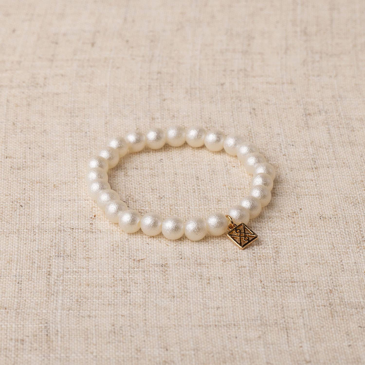 Taylor Cotton Pearl Bracelet