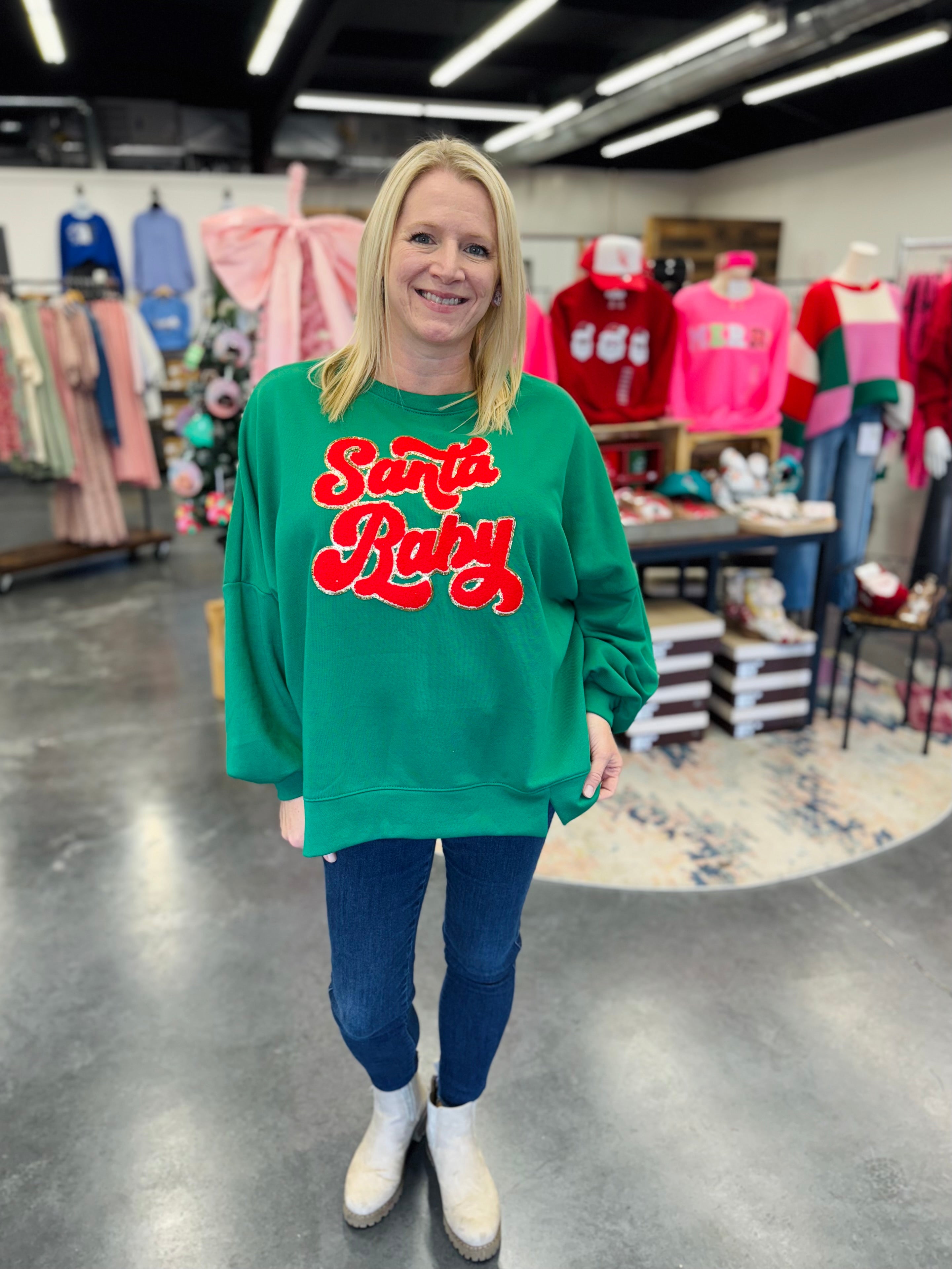 Santa Baby Crew Neck Sweatshirt