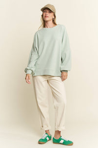 SOLID PASTEL DROP SHOULDER SWEATSHIRT