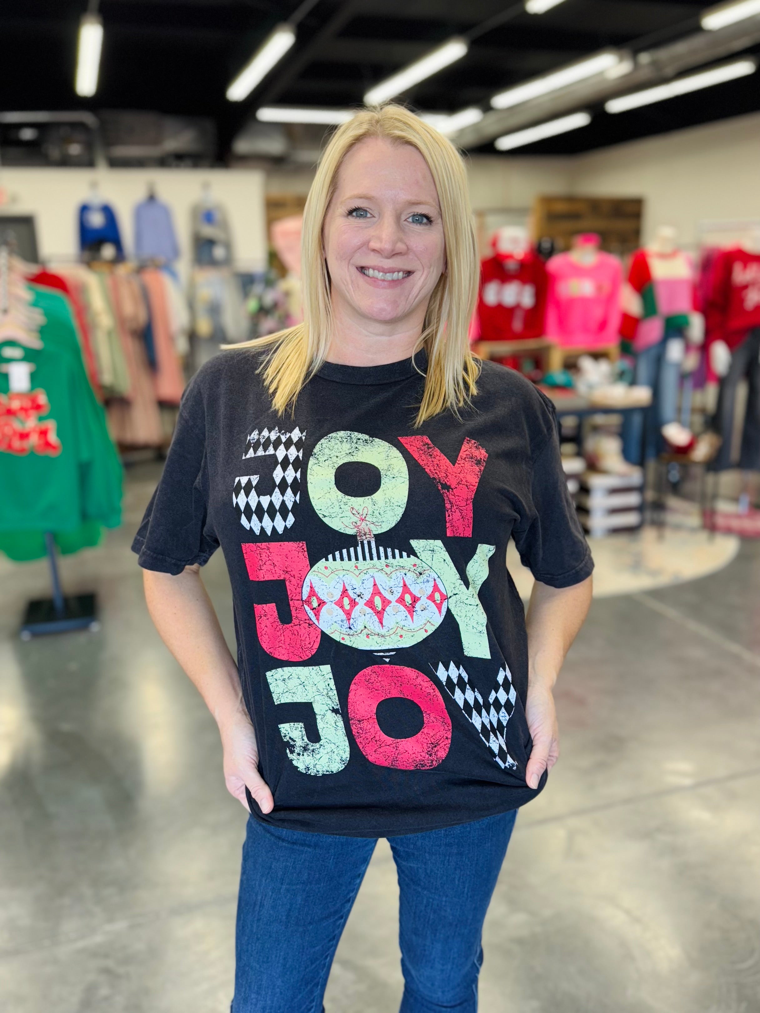 Joy Stacked Graphic Tee
