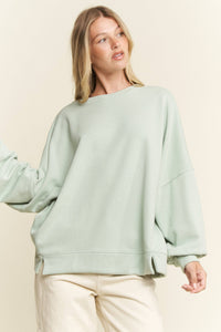 SOLID PASTEL DROP SHOULDER SWEATSHIRT