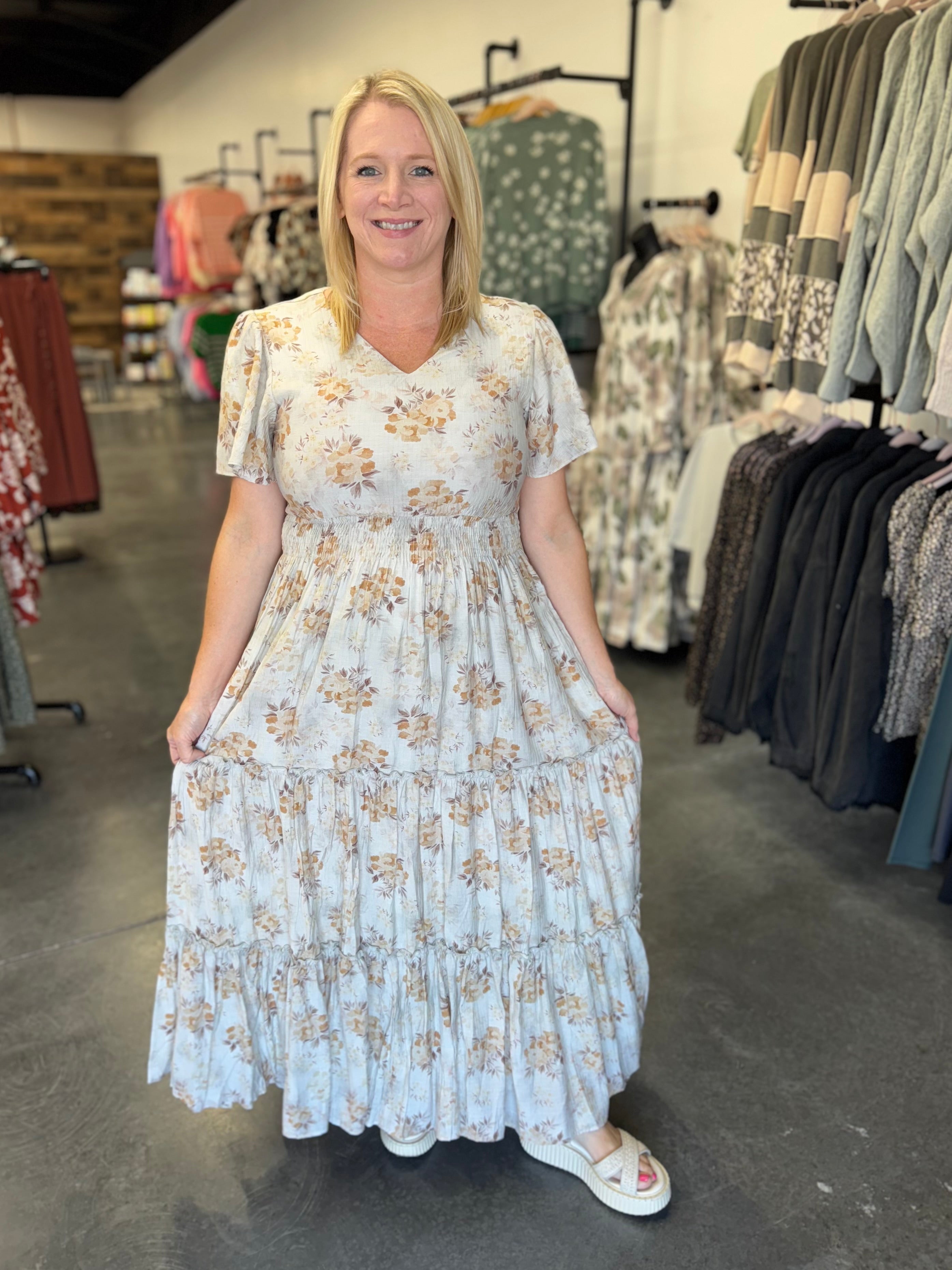 The Eden Dress in Amber Wreath Livvy Mae Boutique The Eden Dress in Amber Wreath Livvy Mae Boutique