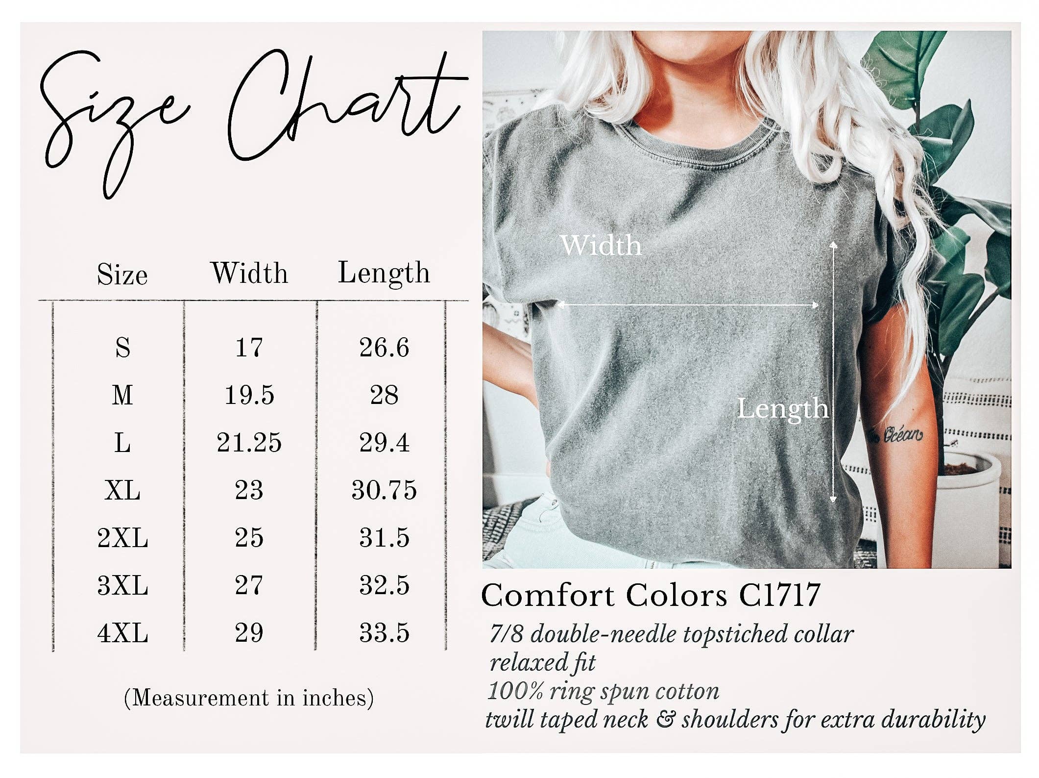 Ivory Comfort Colors Boho Folk Art Chic Flower Graphic Tee