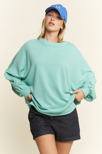 SOLID PASTEL DROP SHOULDER SWEATSHIRT