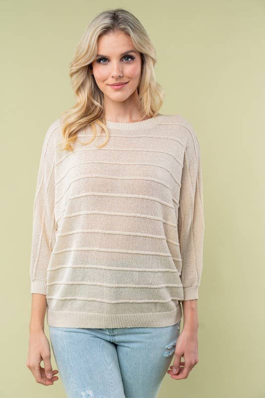 Fuchsia Long Sleeve Solid Sweater Knit Top