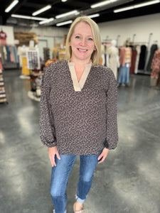 Fall Floral Blouse