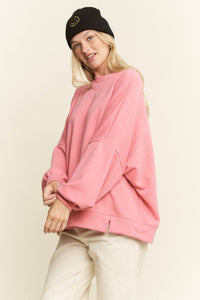 SOLID PASTEL DROP SHOULDER SWEATSHIRT