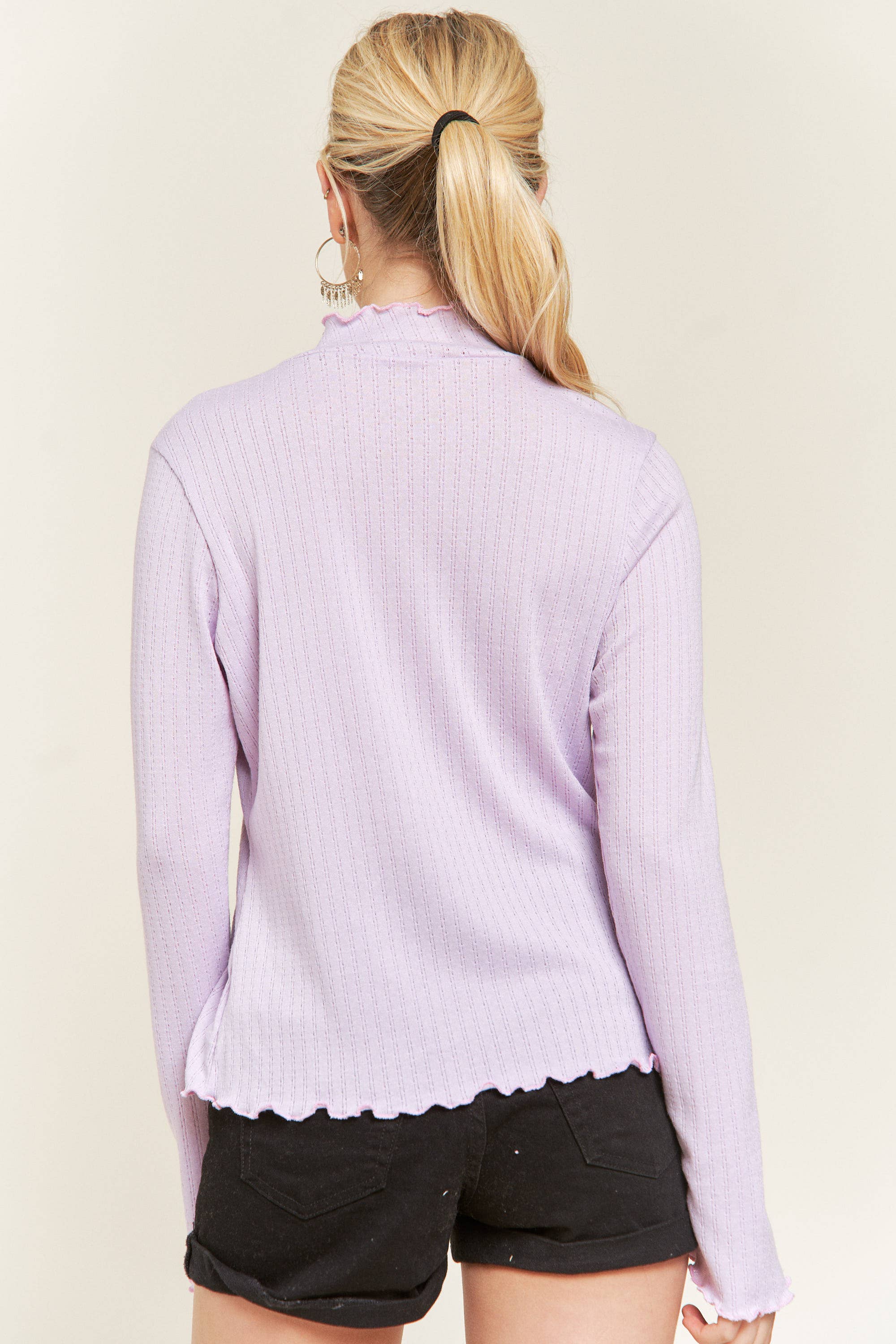 Sage Mock Neck Long Sleeve Top