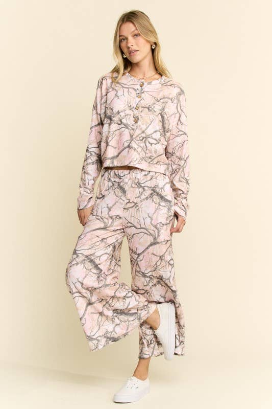 HUNTING CAMO LONG PANTS LOUNGE SET