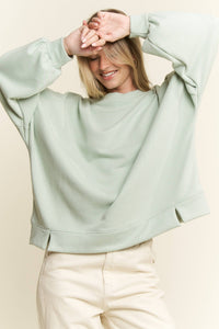 SOLID PASTEL DROP SHOULDER SWEATSHIRT