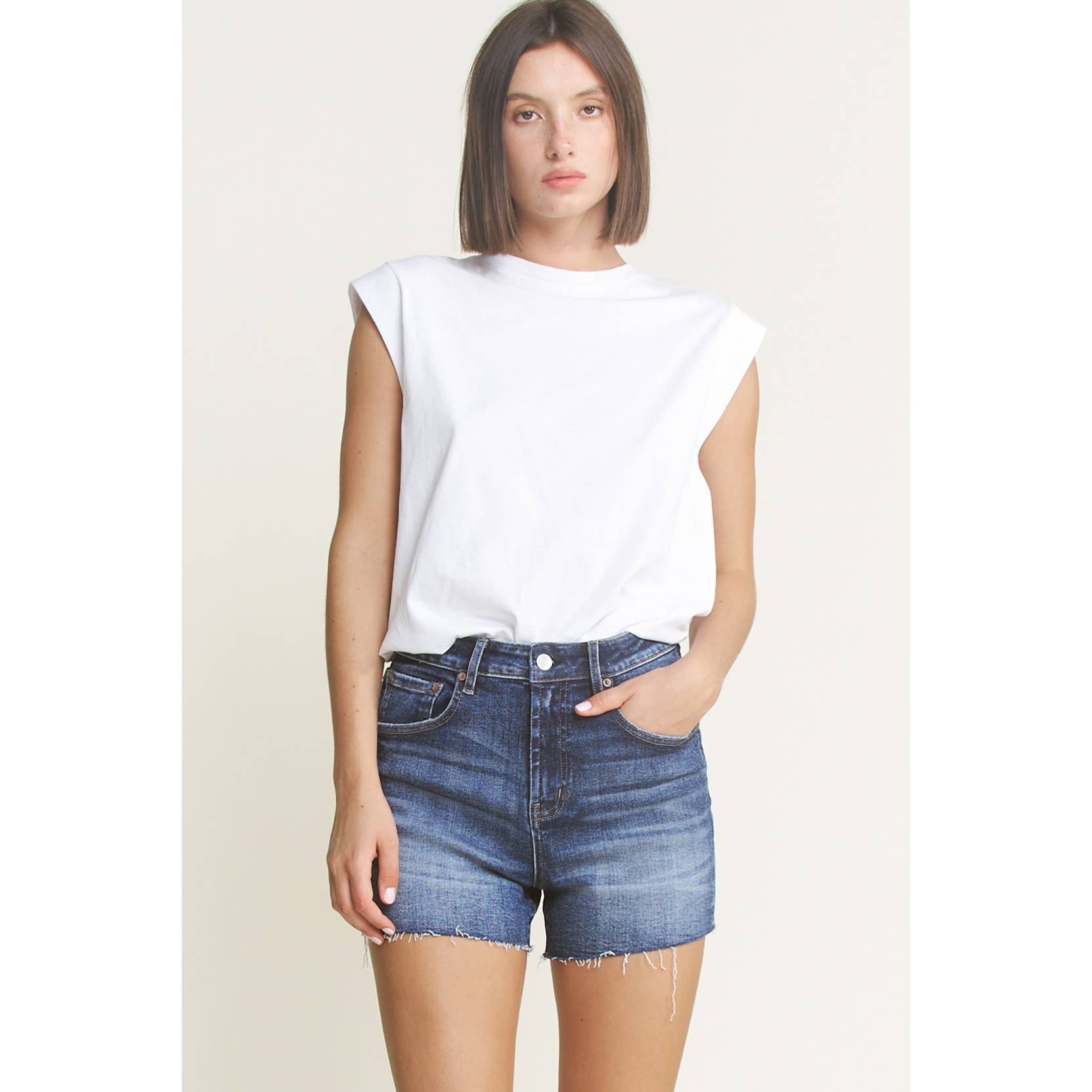 Mica Denim Super High Rise Shorts