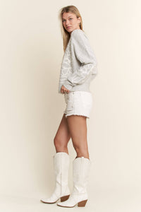 Floral Embroidered Knit Sweater