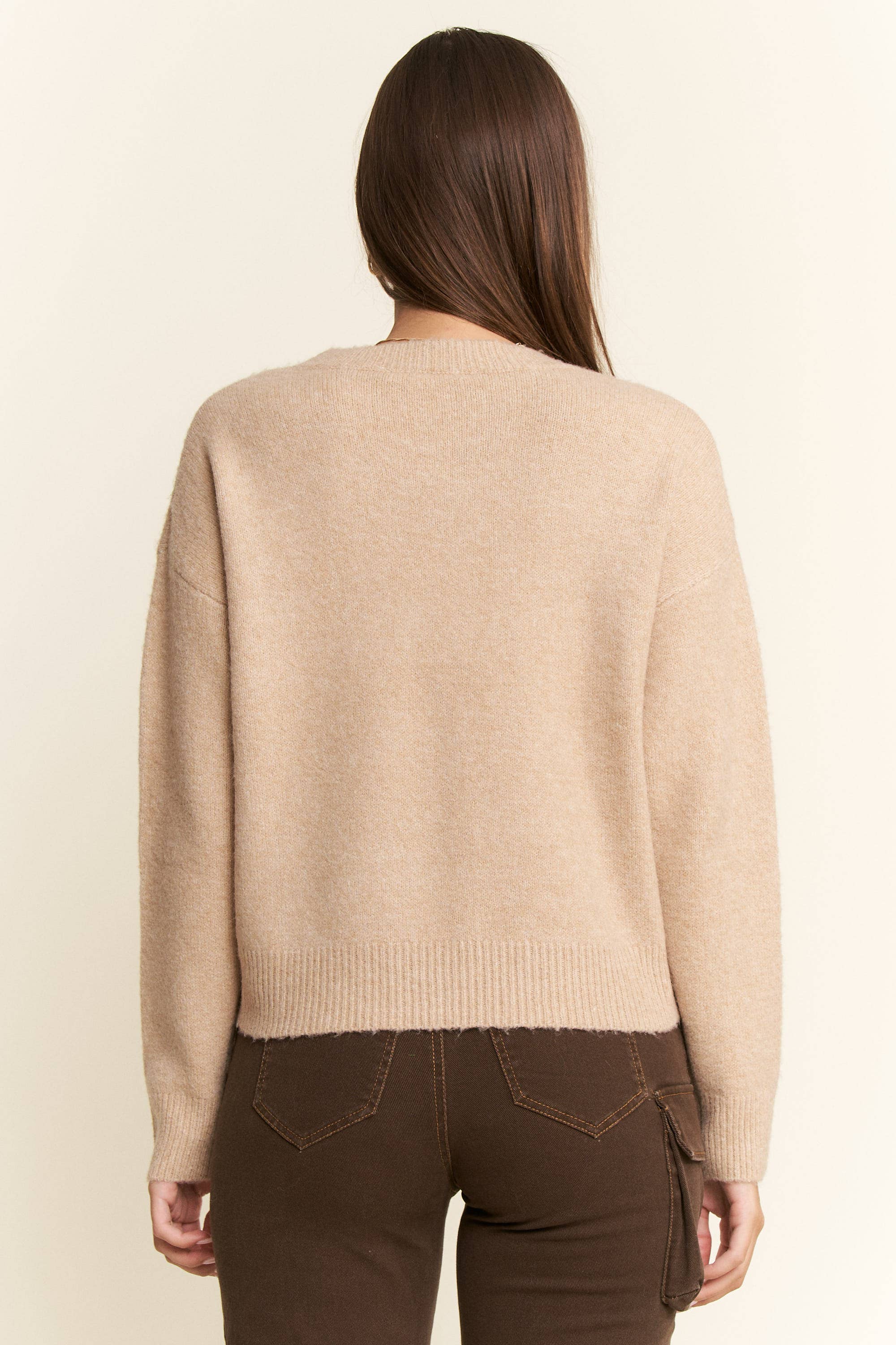 Oatmeal Horses Sweater