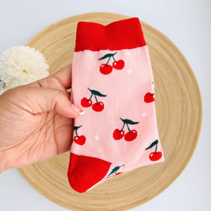 "Cherry" Socks | Cute Pink Socks | Inspirational Gift