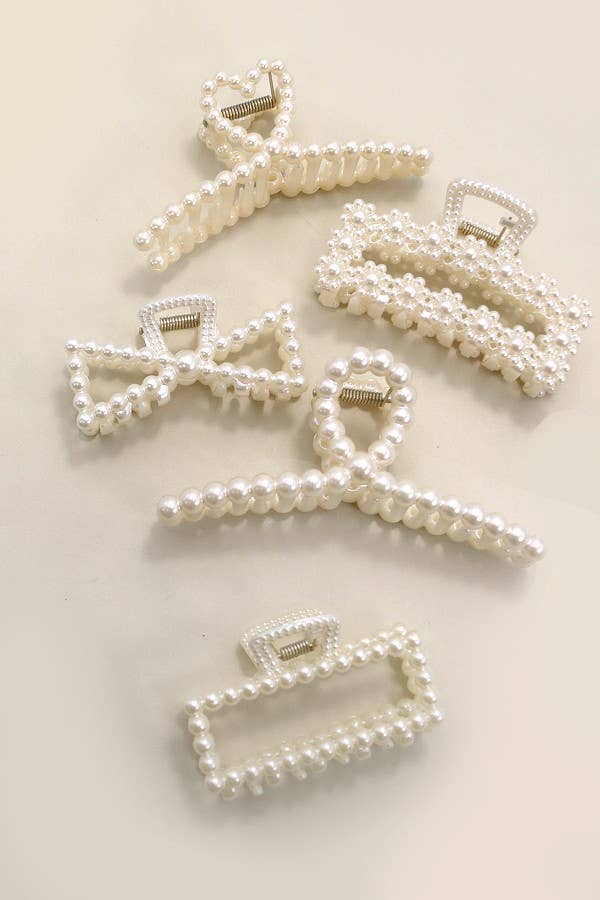 PEARL HAIR CLAW CLIPS