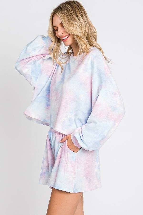 Pastel Color Print Lounge Set
