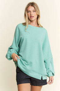 SOLID PASTEL DROP SHOULDER SWEATSHIRT