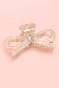 LARGE CUTE BOW RIBBON RHINESTONE HAIR CLAW CLIPS