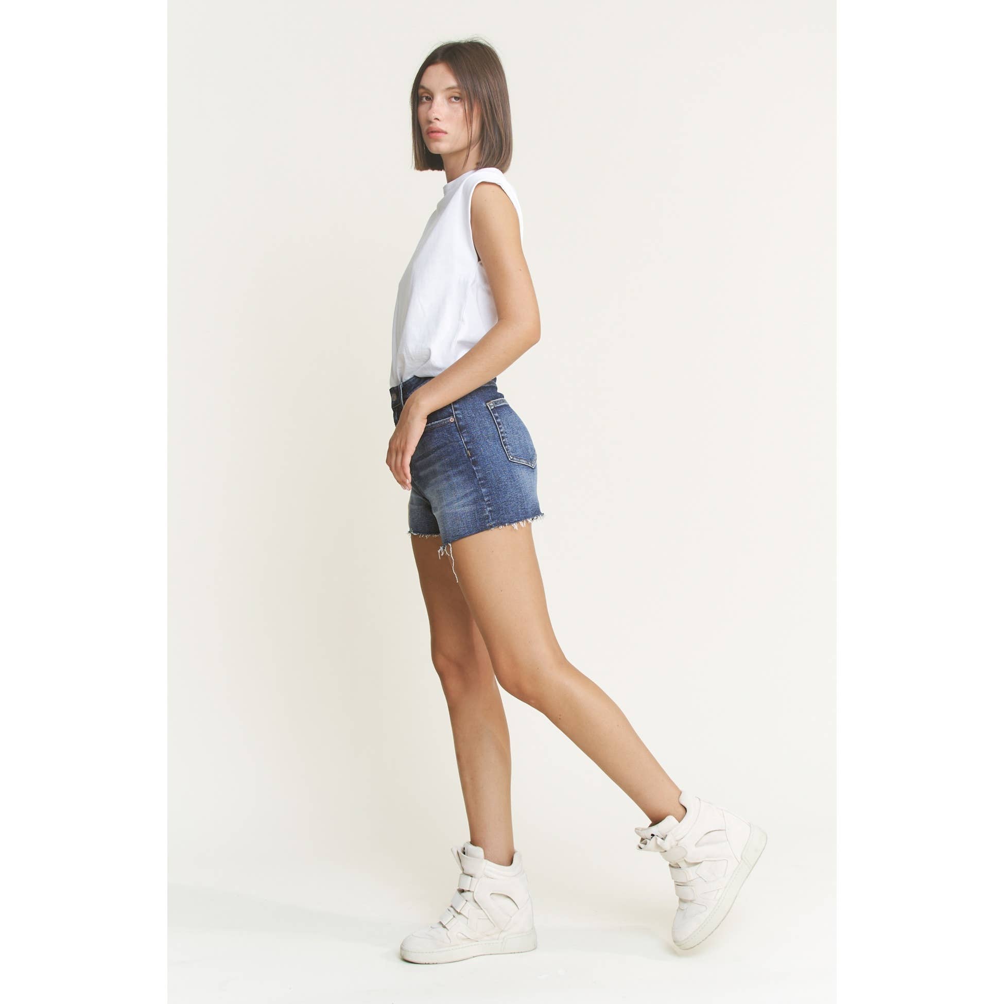 Mica Denim Super High Rise Shorts