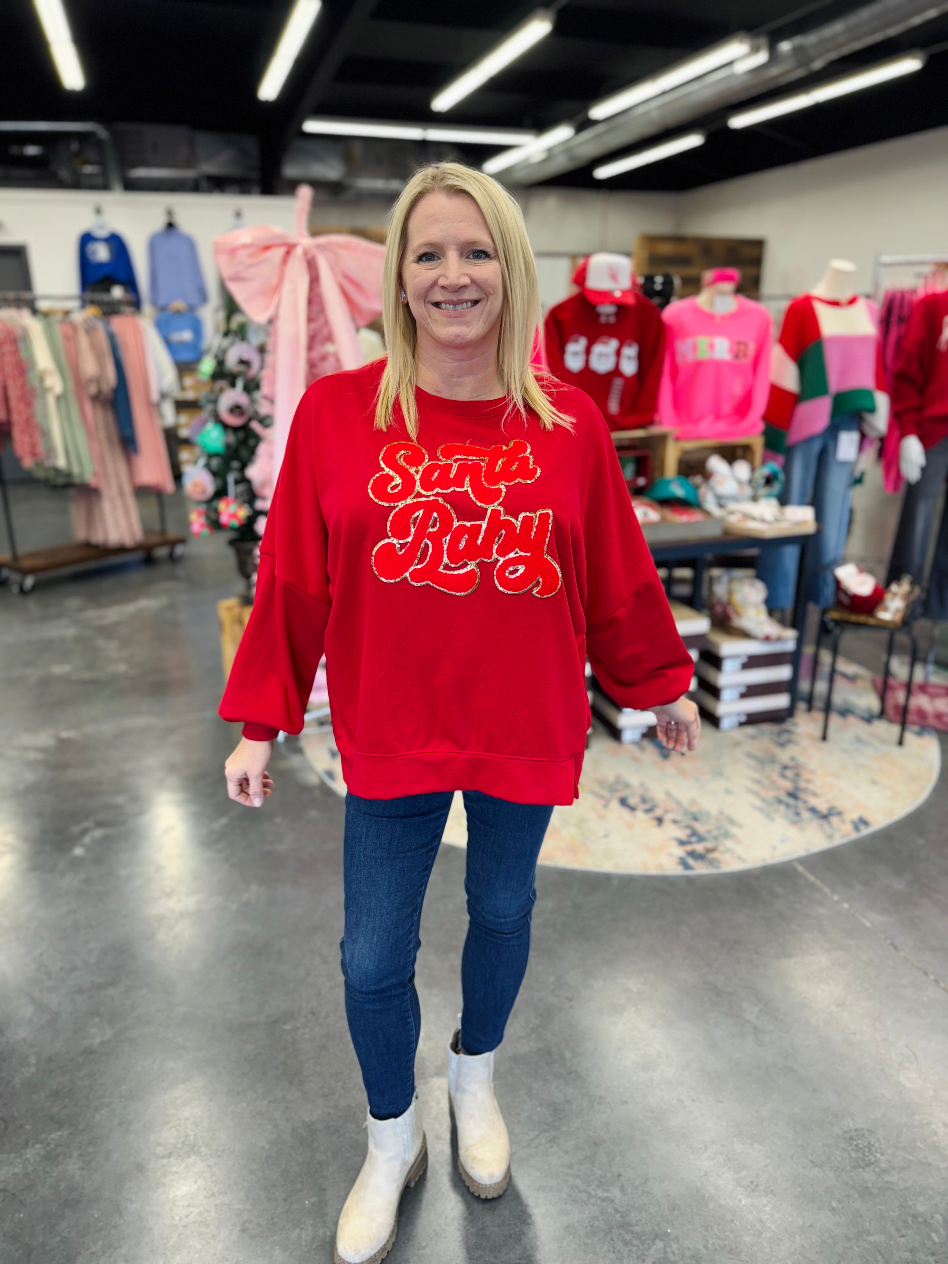 Santa Baby Crew Neck Sweatshirt