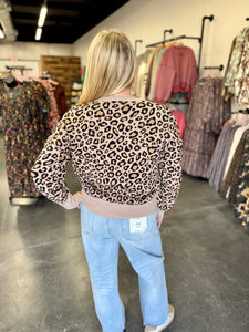 Leopard Pullover Knit Sweater