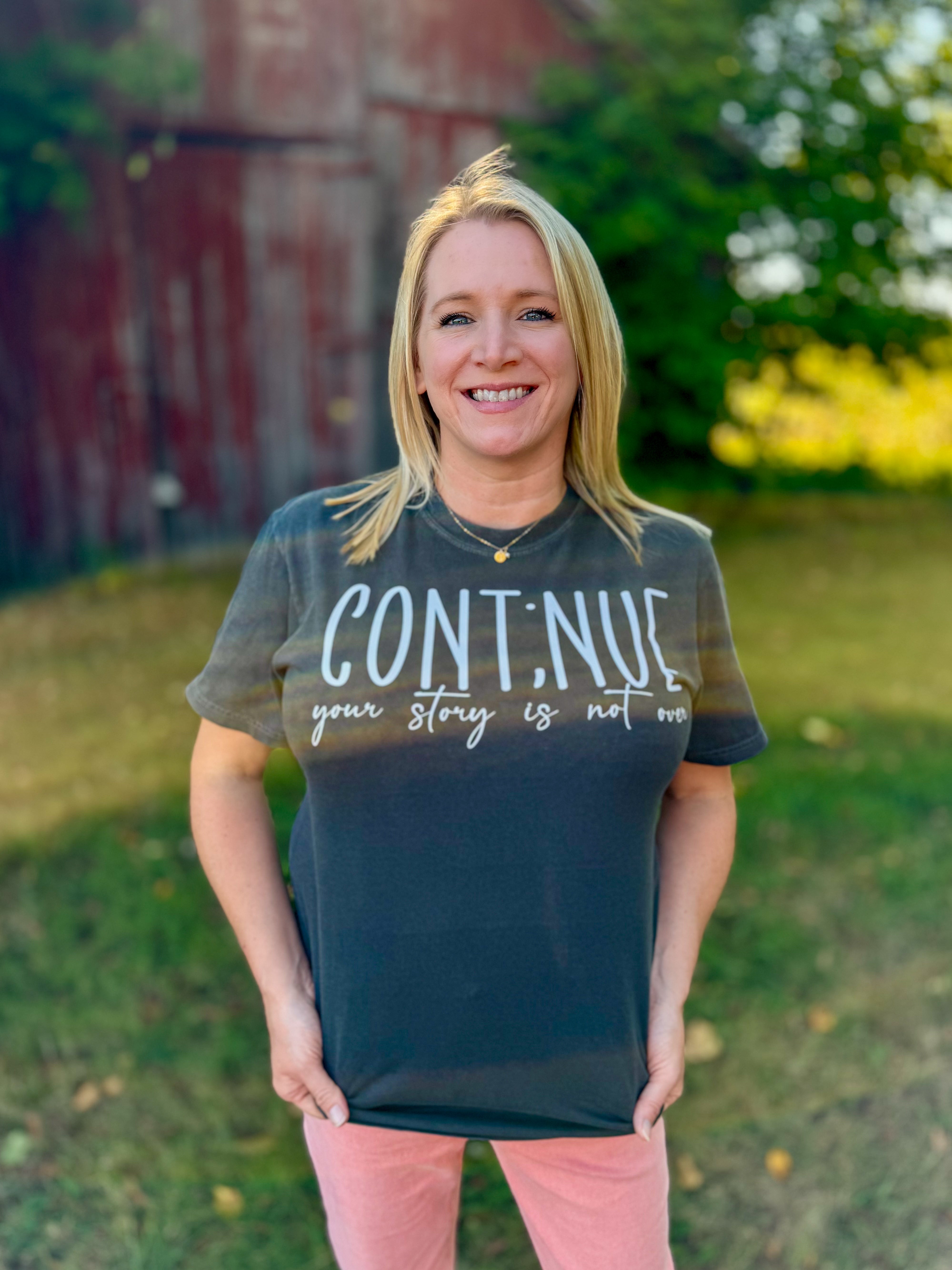 Continue Semicolon Comfort Colors® Graphic Tee