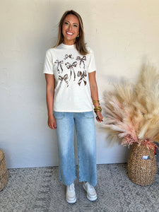 Leopard Bows Comfort Colors Graphic Tee