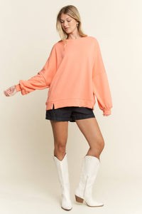 SOLID PASTEL DROP SHOULDER SWEATSHIRT