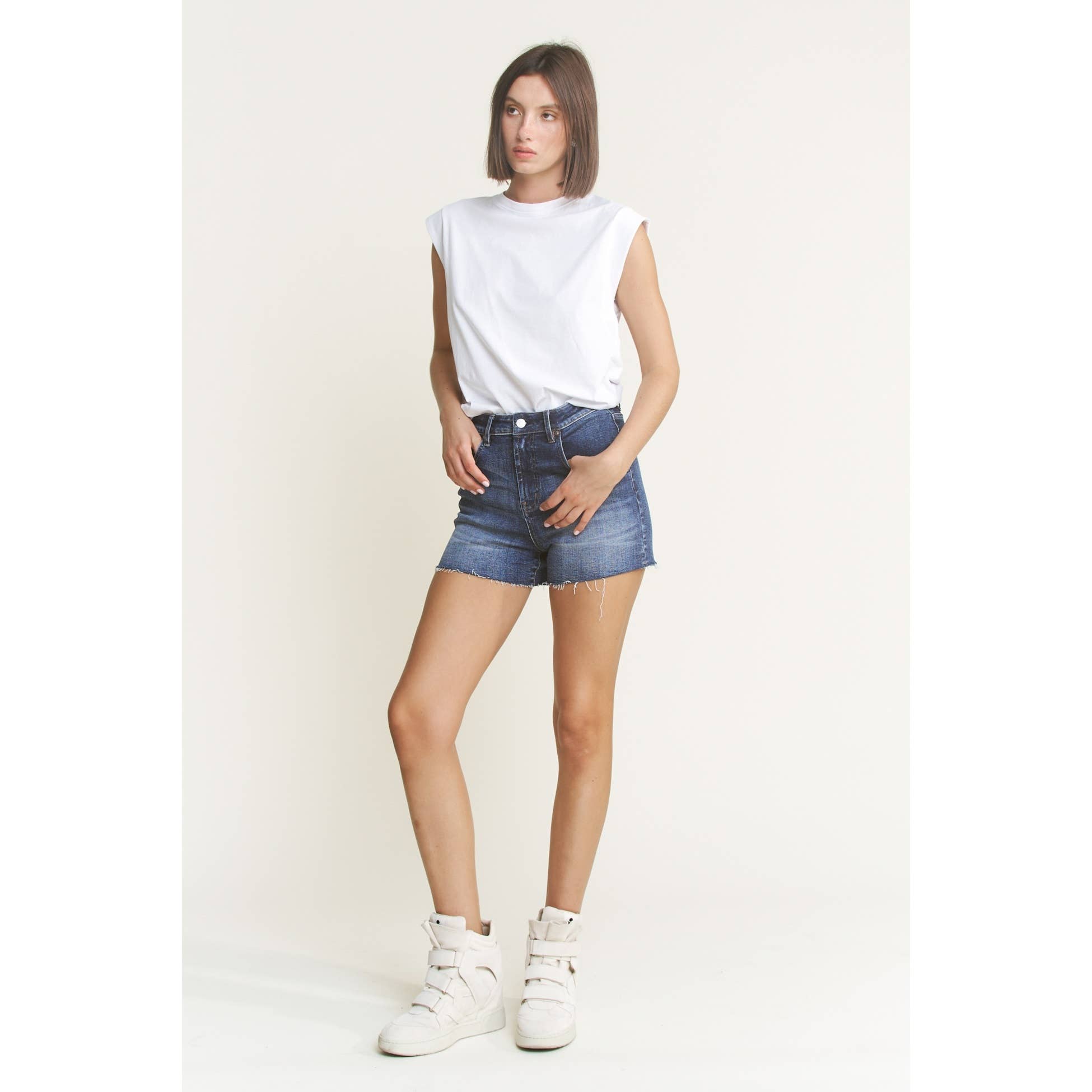 Mica Denim Super High Rise Shorts