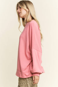 SOLID PASTEL DROP SHOULDER SWEATSHIRT