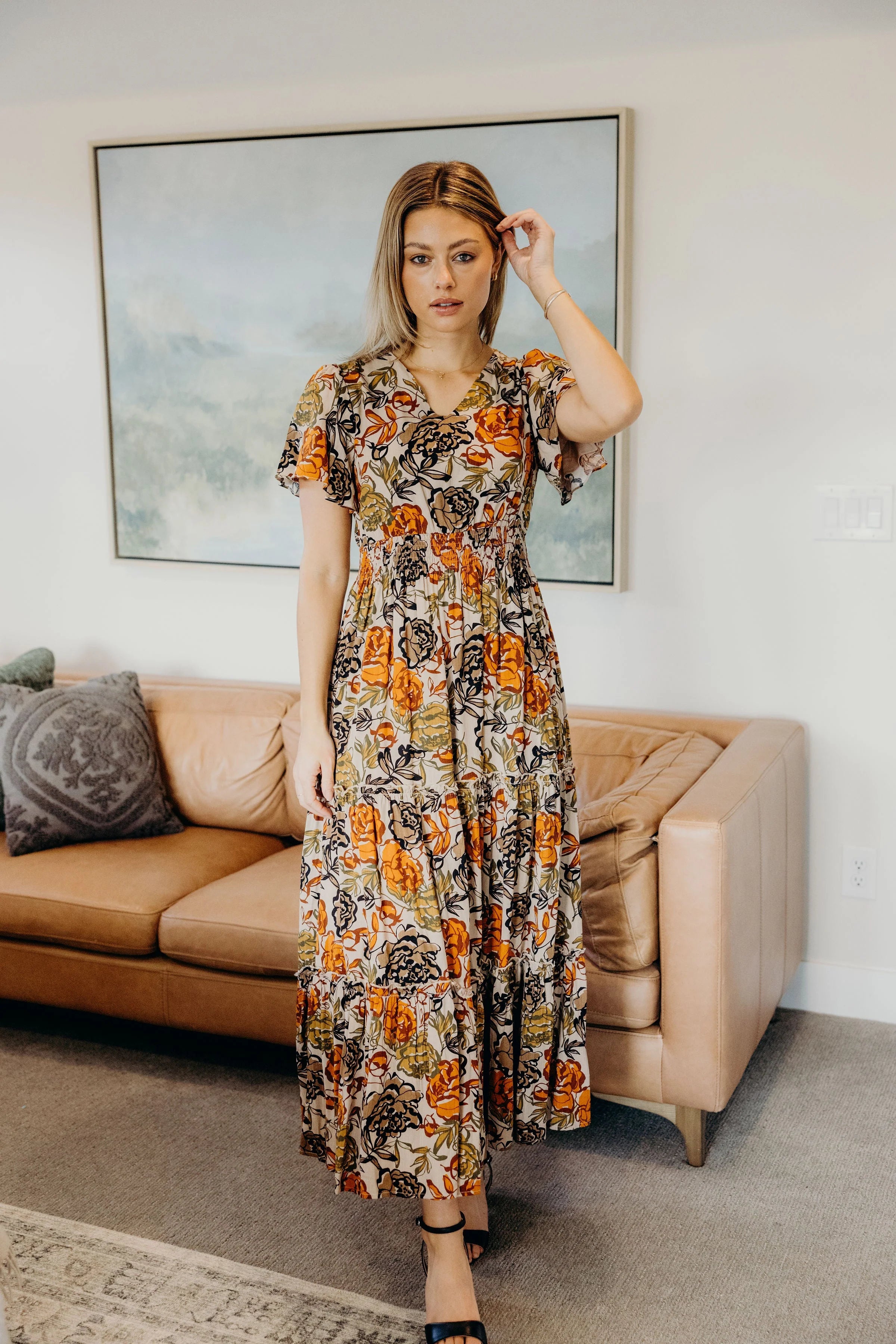 The Eden Dress in Fall Petalwork