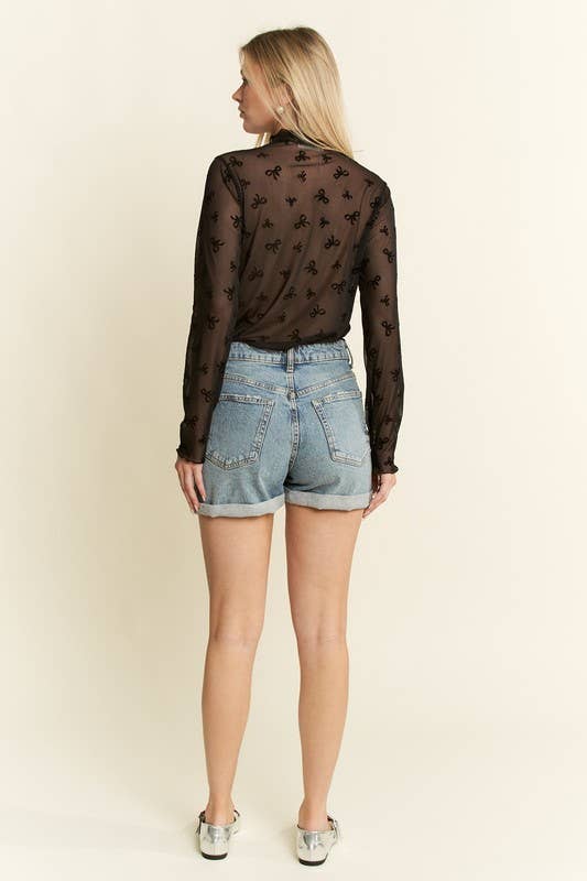 Bow Mesh Top