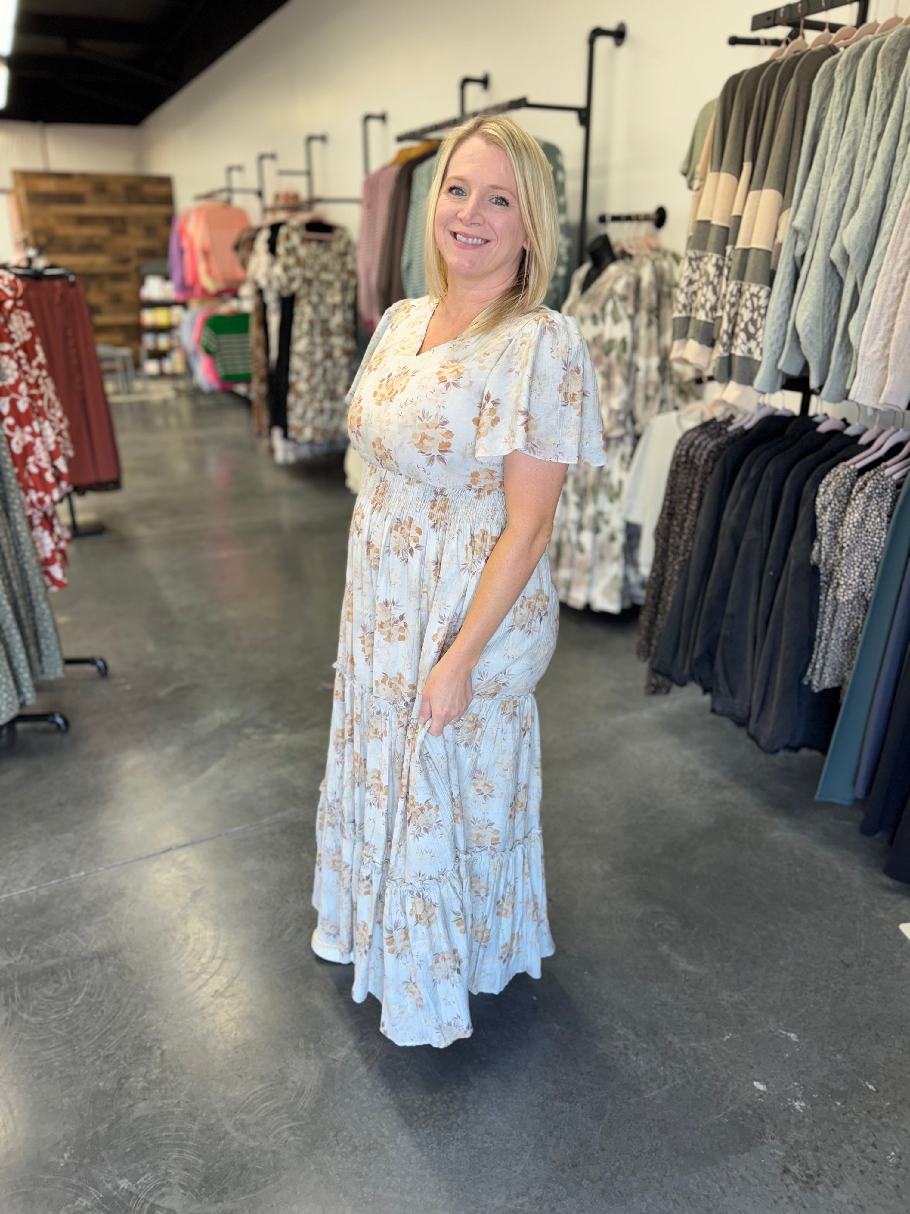 The Eden Dress in Amber Wreath