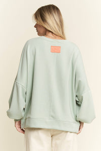 SOLID PASTEL DROP SHOULDER SWEATSHIRT