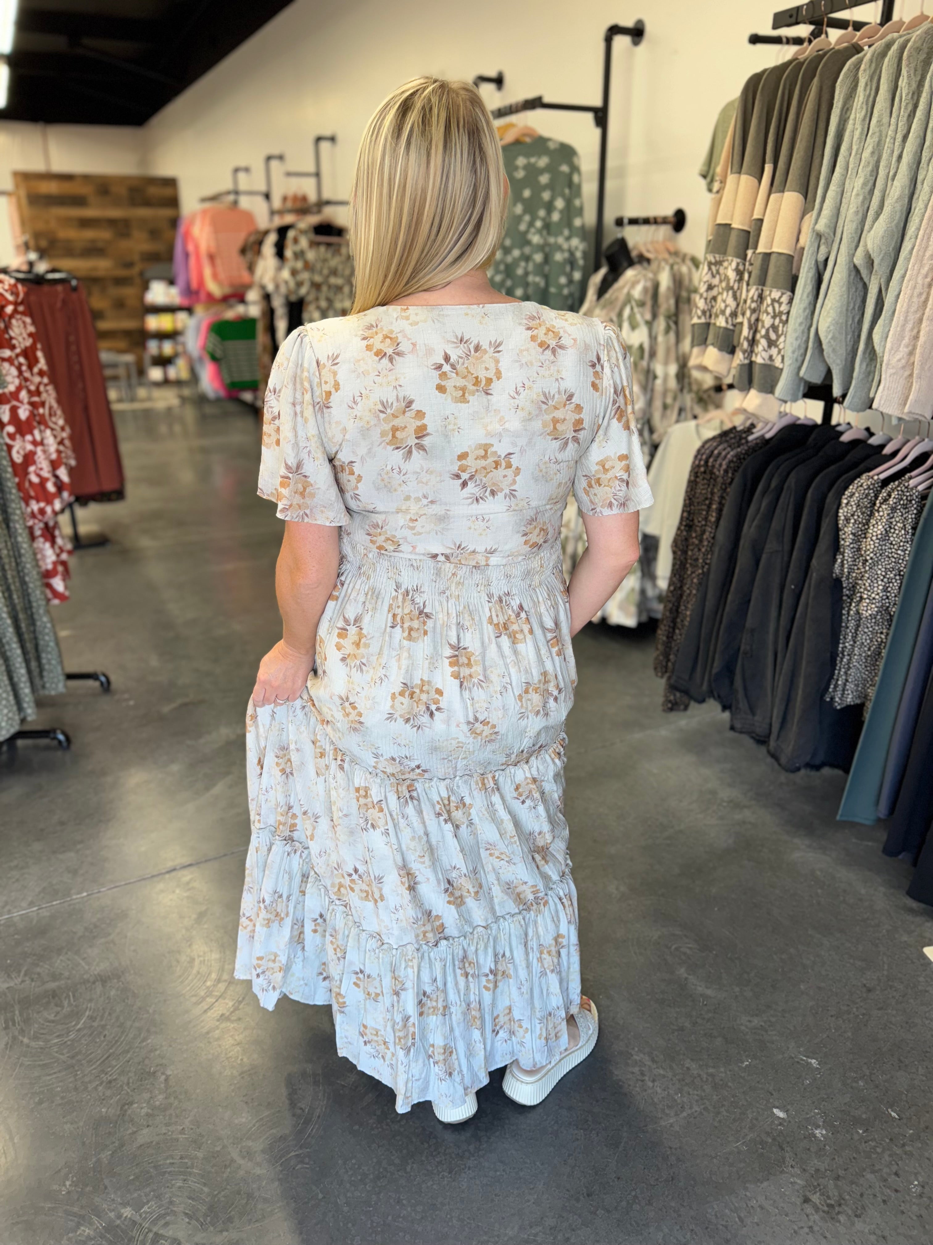 The Eden Dress in Amber Wreath