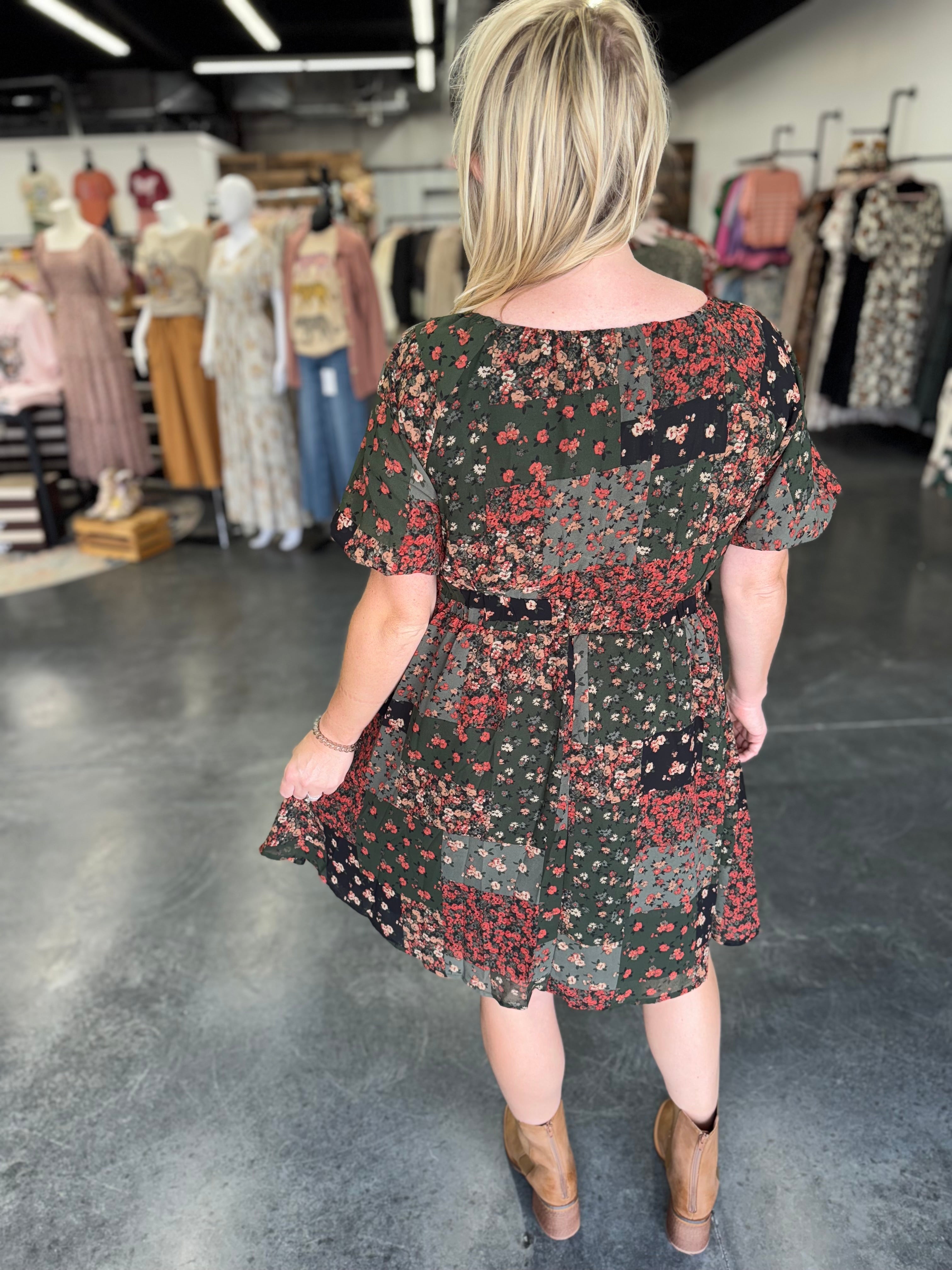 The Tessa Dress in Floral Patchwork