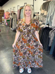 The Eden Dress in Fall Petalwork