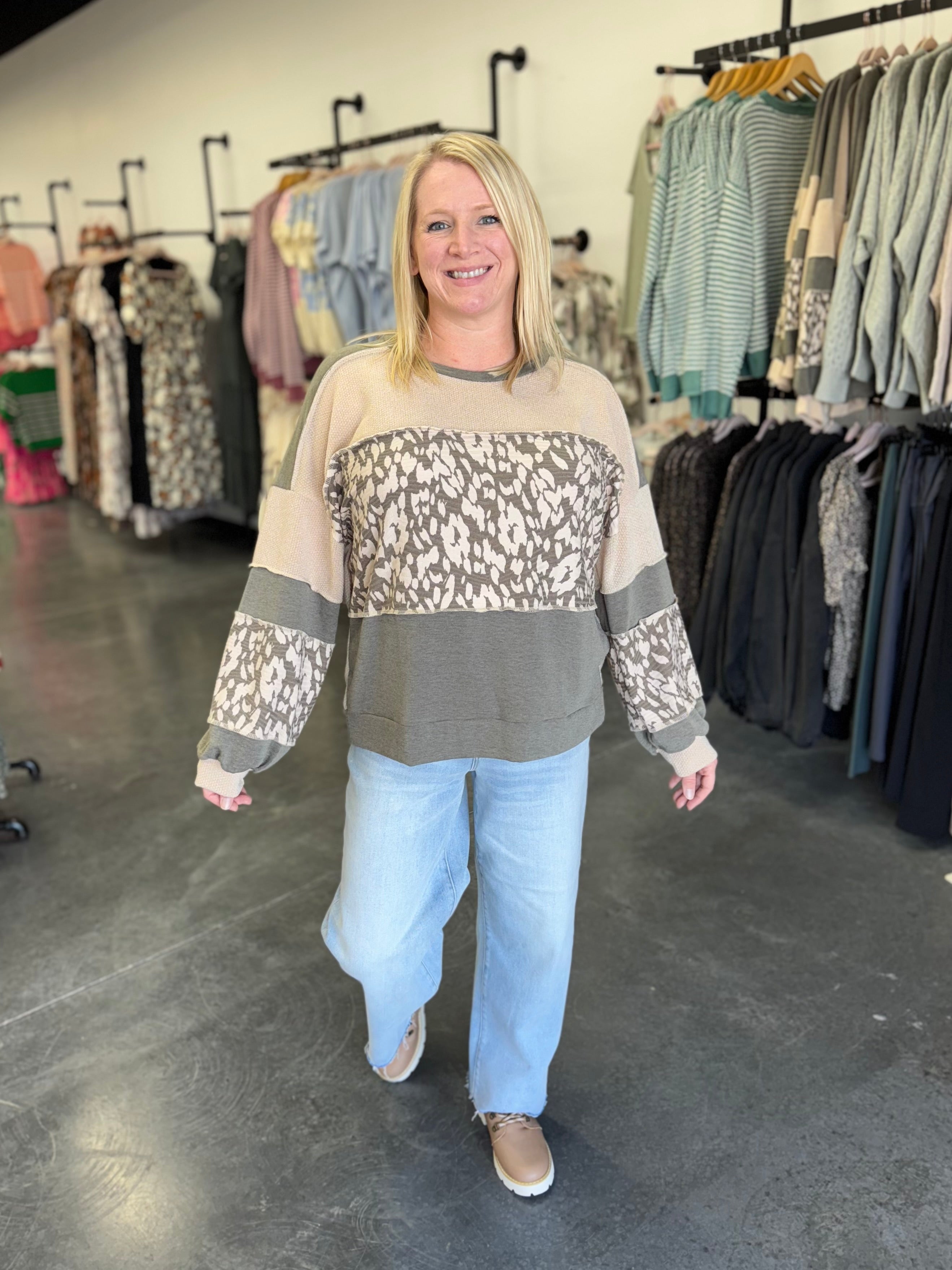 French Terry Loose Fit Pullover