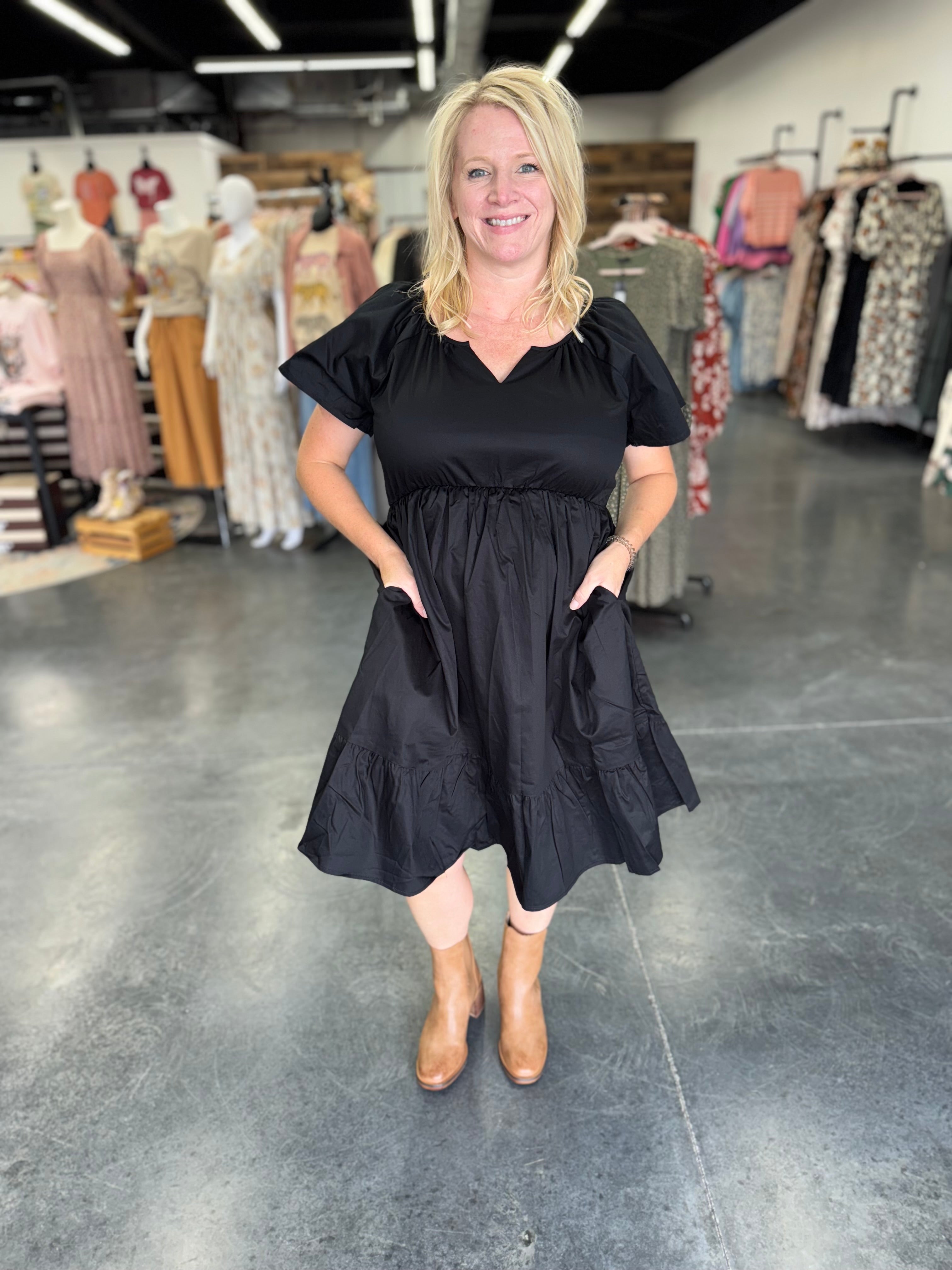 The Clarke Dress in Raven