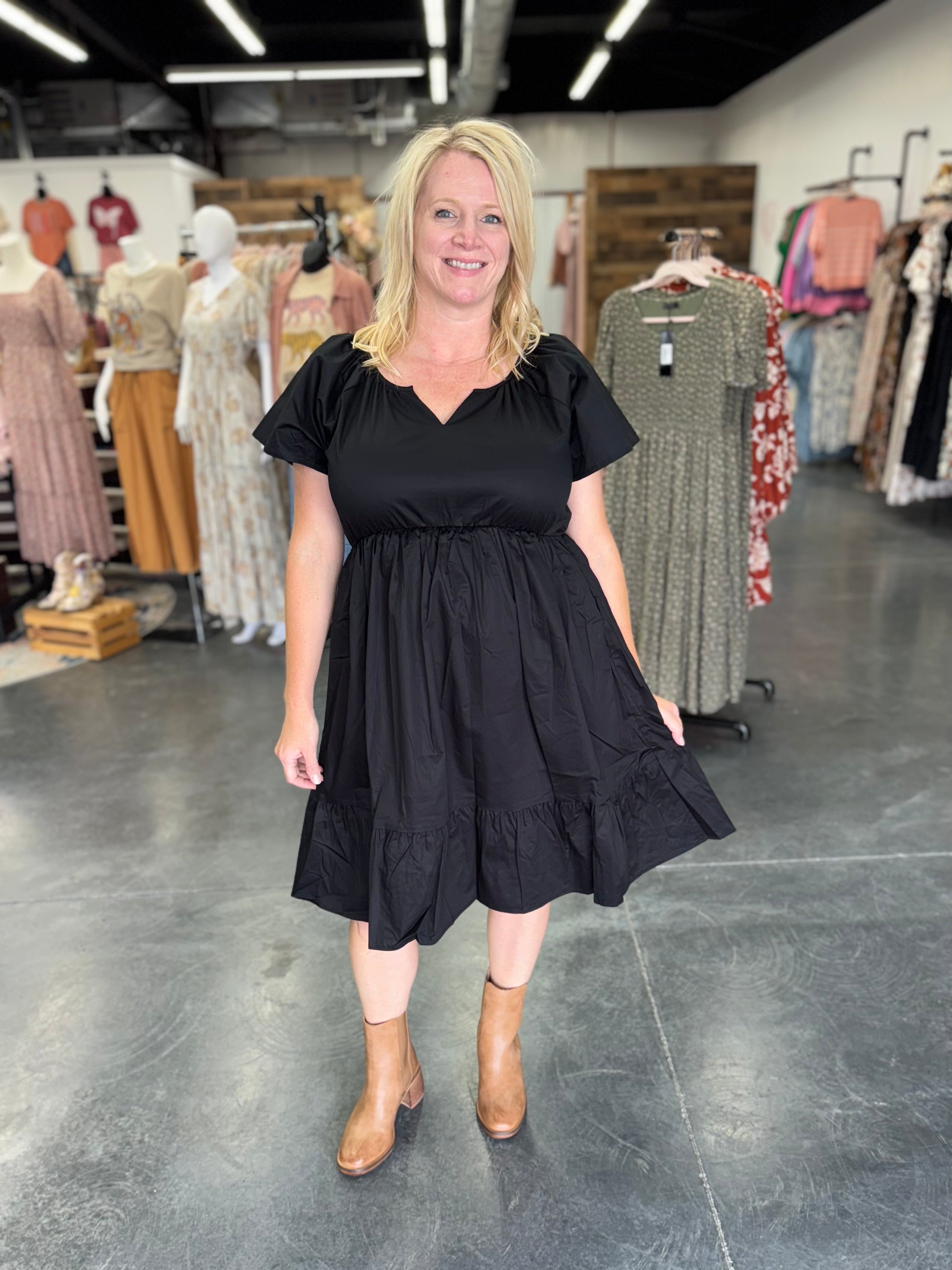 The Clarke Dress in Raven